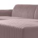 Sofá 3 Lugares Molino com Chaise Direito Veludo Rosa e Dourado