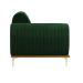 Sofá 3 Lugares Molino com Chaise Direito Veludo Verde e Dourado