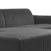 Sofá 3 Lugares Molino com Chaise Esquerdo Veludo Cinza e Dourado