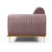 Sofá 3 Lugares Molino com Chaise Esquerdo Veludo Rosa e Dourado