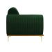 Sofá 3 Lugares Molino com Chaise Esquerdo Veludo Verde e Dourado