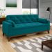 Sofá 3 Lugares Nevada Suede Azul Turquesa