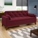 Sofá 3 Lugares Nevada Suede Vermelho
