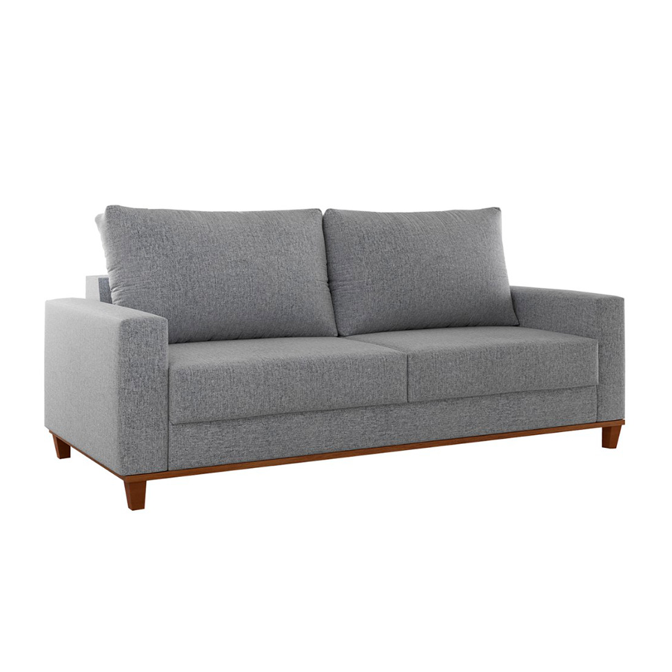 Sofá 3 Lugares New York Linho Cinza