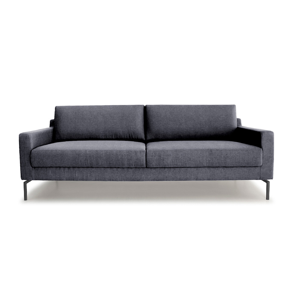 Sofá 3 Lugares Peppe Linho Cinza 180 cm