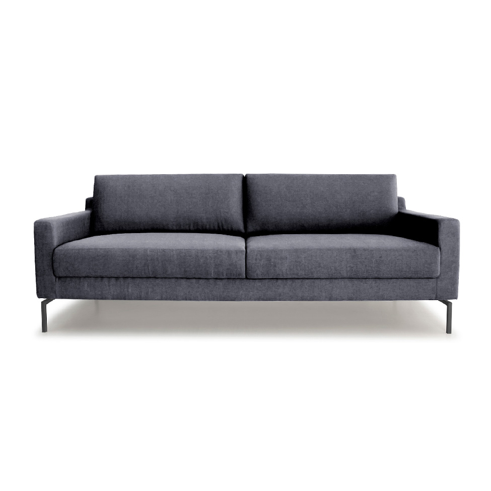 Sofá 3 Lugares Peppe Linho Cinza 210 cm