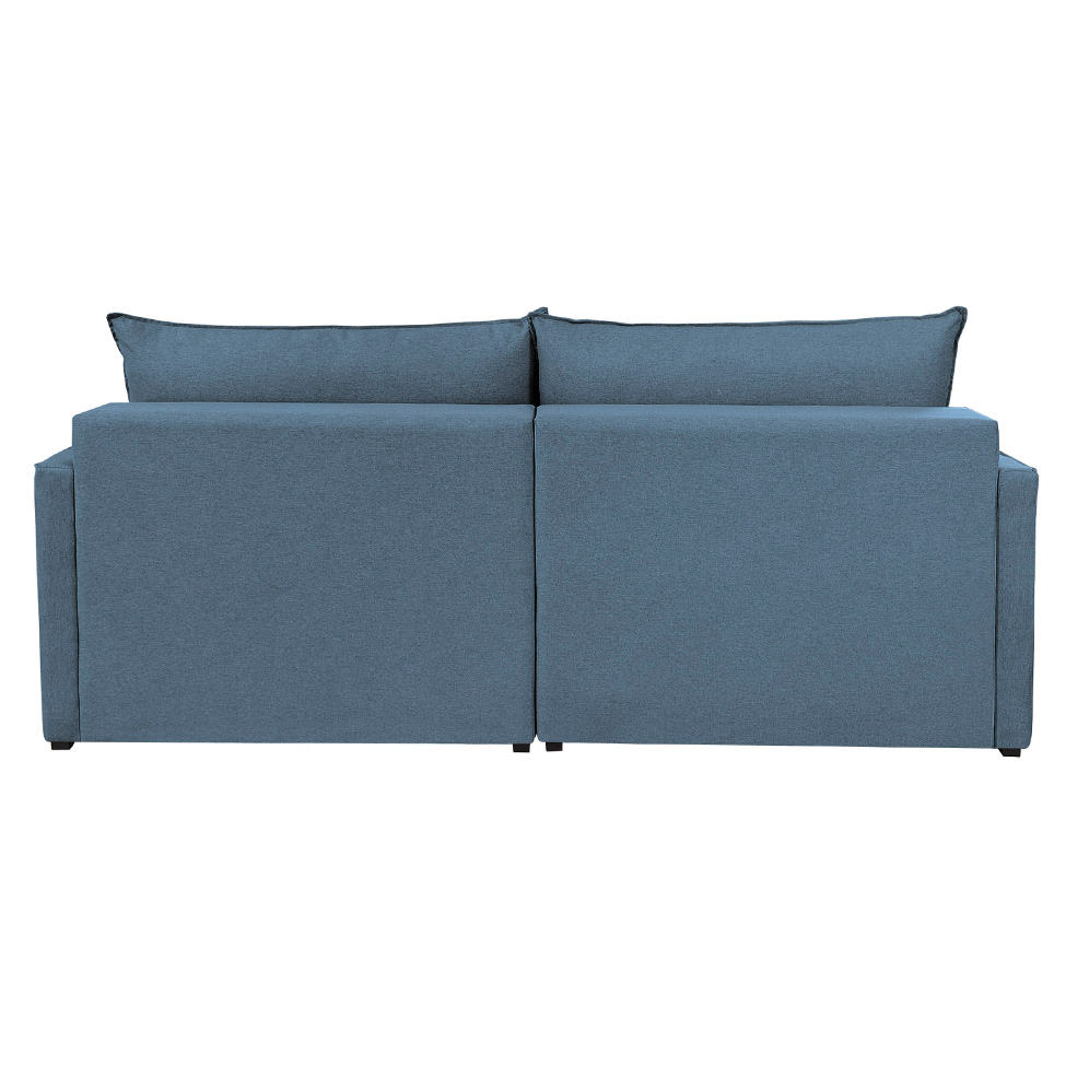 Sofá 3 Lugares Retrátil Moon Linho Azul 220 cm