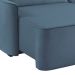 Sofá 3 Lugares Retrátil Moon com USB Linho Azul 220 cm