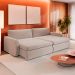 Sofá 3 Lugares Retrátil e Recinável Sunset Linho Cru 220 cm