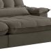 Sofá 3 Lugares Retrátil e Reclinável Aruba Veludo Cinza 230 cm