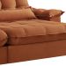 Sofá 3 Lugares Retrátil e Reclinável Aruba Veludo Terracota 230 cm