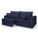 Sofá 3 Lugares Retrátil e Reclinável Cannes Linho Bouclé Azul 220 cm