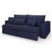 Sofá 3 Lugares Retrátil e Reclinável Cannes Linho Bouclé Azul 220 cm