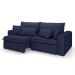 Sofá 3 Lugares Retrátil e Reclinável Cannes Linho Bouclé Azul 240 cm