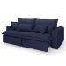 Sofá 3 Lugares Retrátil e Reclinável Cannes Linho Bouclé Azul 240 cm