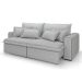 Sofá 3 Lugares Retrátil e Reclinável Cannes Linho Bouclé Cinza 220 cm