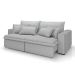 Sofá 3 Lugares Retrátil e Reclinável Cannes Linho Bouclé Cinza 240 cm