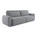 Sofá 3 Lugares Retrátil e Reclinável City Linho Cinza 180 cm