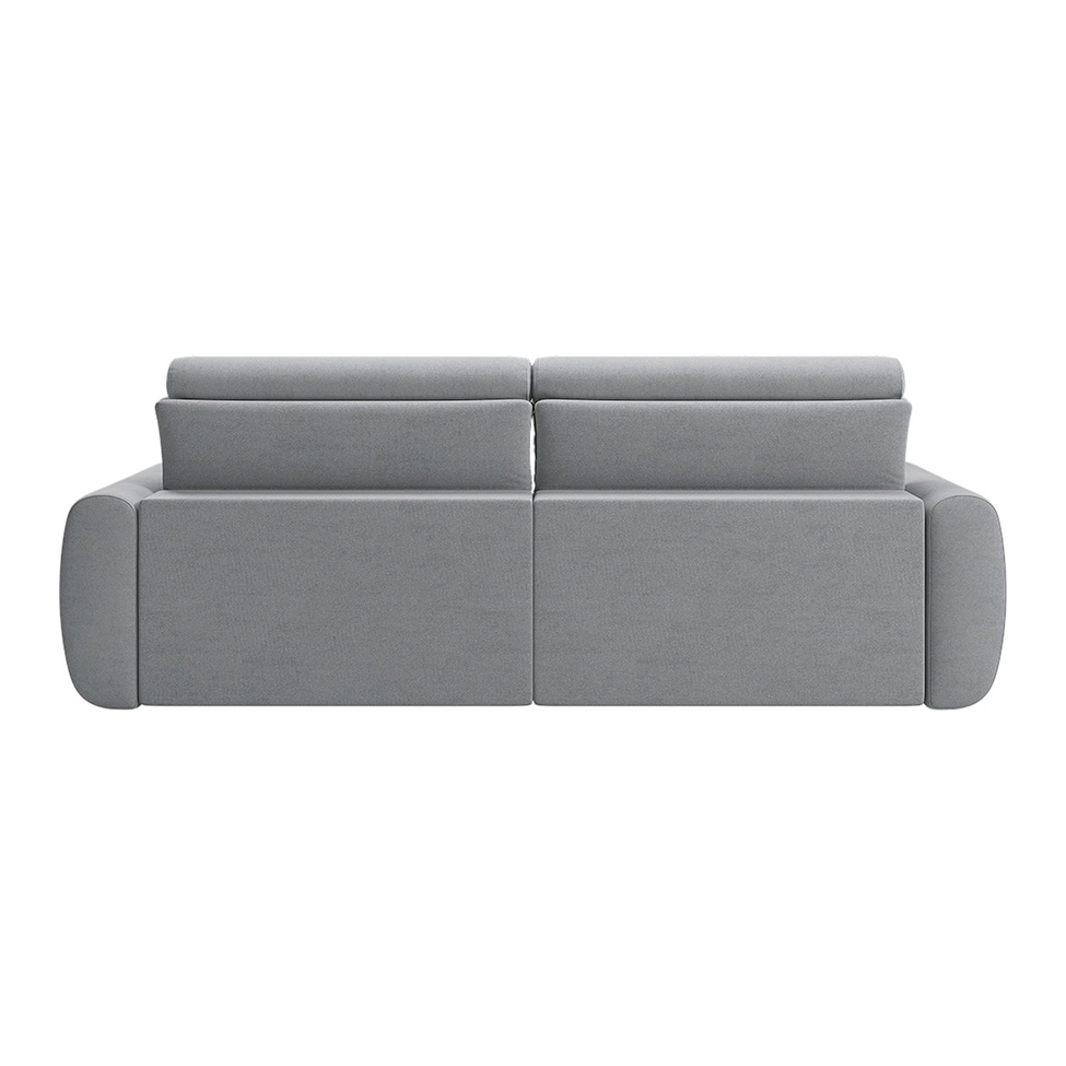 Sofá 3 Lugares Retrátil e Reclinável City Linho Cinza 180 cm