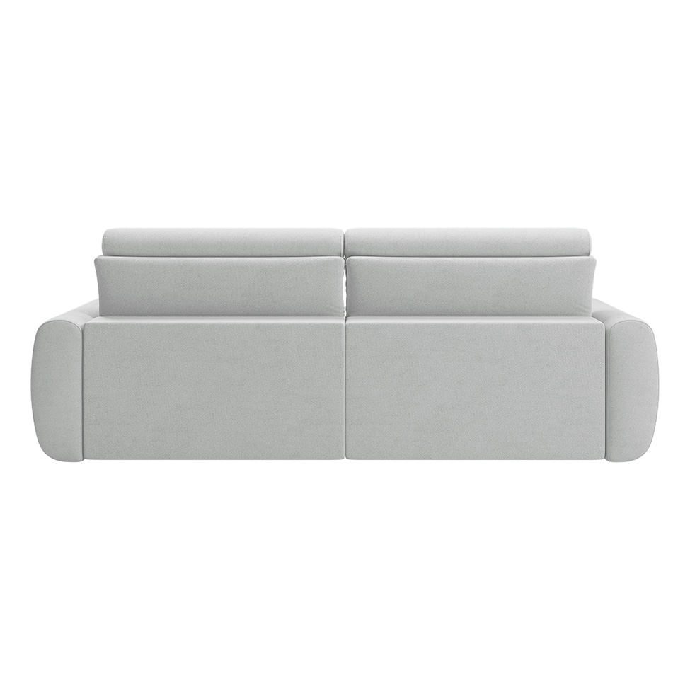 Sofá 3 Lugares Retrátil e Reclinável City Linho Cinza Claro 180 cm
