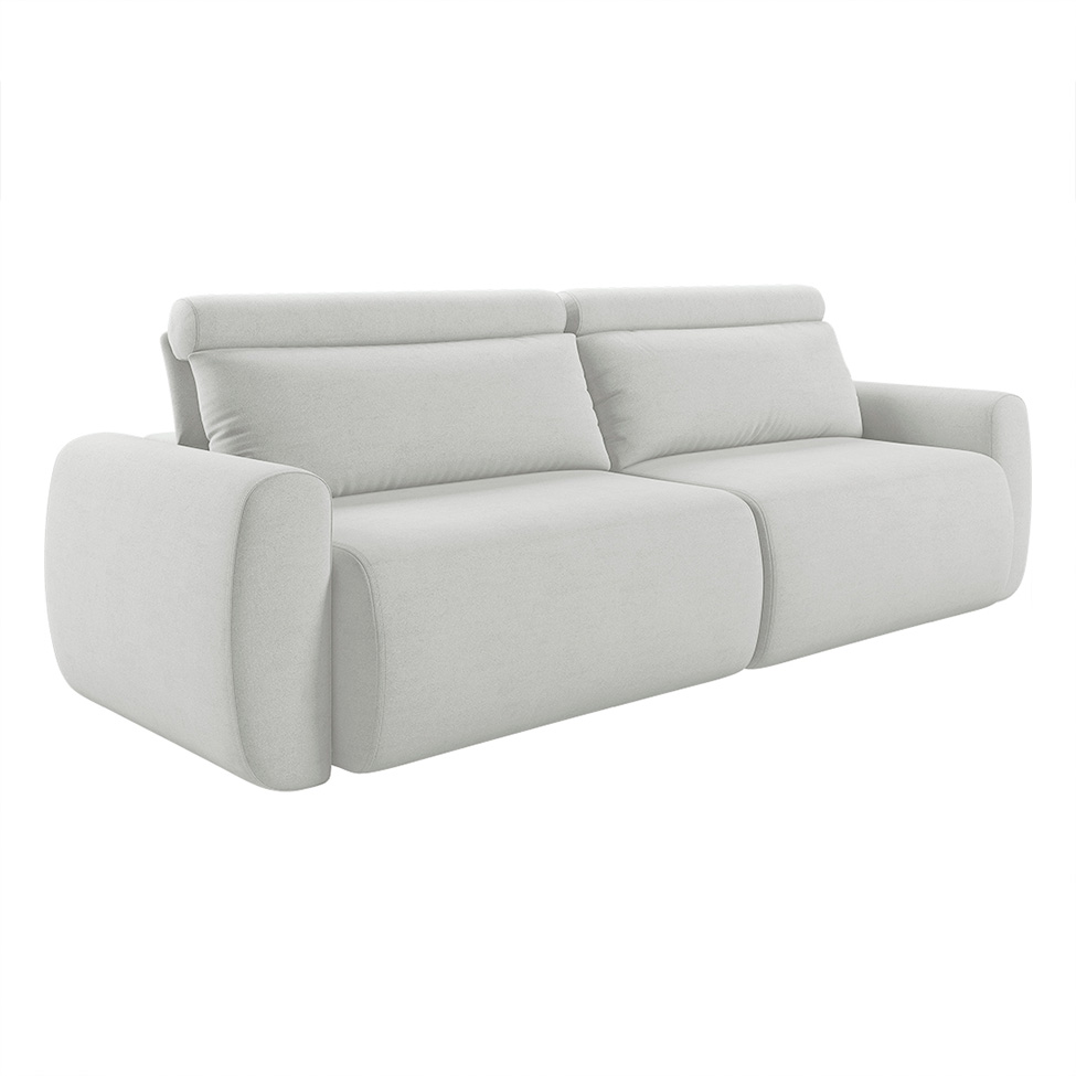 Sofá 3 Lugares Retrátil e Reclinável City Linho Cru 180 cm