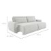 Sofá 3 Lugares Retrátil e Reclinável City Linho Cru 180 cm