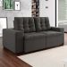 Sofá 3 Lugares Retrátil e Reclinável Giorno II Suede Cinza