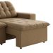 Sofá 3 Lugares Retrátil e Reclinável Giorno Suede Marrom