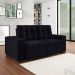 Sofá 3 Lugares Retrátil e Reclinável Giorno Suede Preto 200 cm