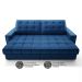 Sofá 3 Lugares Retrátil e Reclinável Goya com USB Veludo Marinho 200 cm