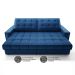 Sofá 3 Lugares Retrátil e Reclinável Goya com USB Veludo Marinho 280 cm