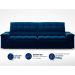 Sofá 3 Lugares Retrátil e Reclinável Helen com USB e Porta-Copos Veludo Azul Marinho 210 cm