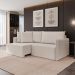 Sofá 3 Lugares Retrátil e Reclinável Malta Linho Cru 220 cm