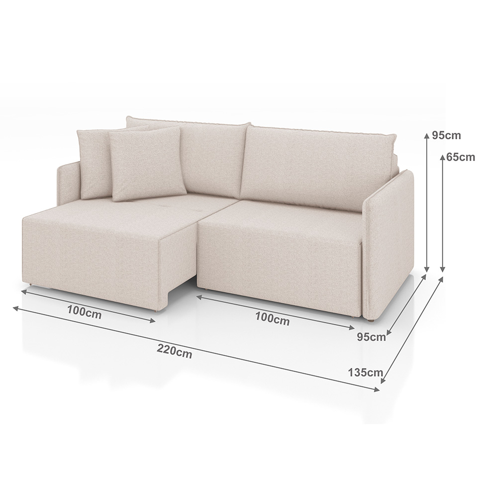 Sofá 3 Lugares Retrátil e Reclinável Malta Linho Cru 220 cm