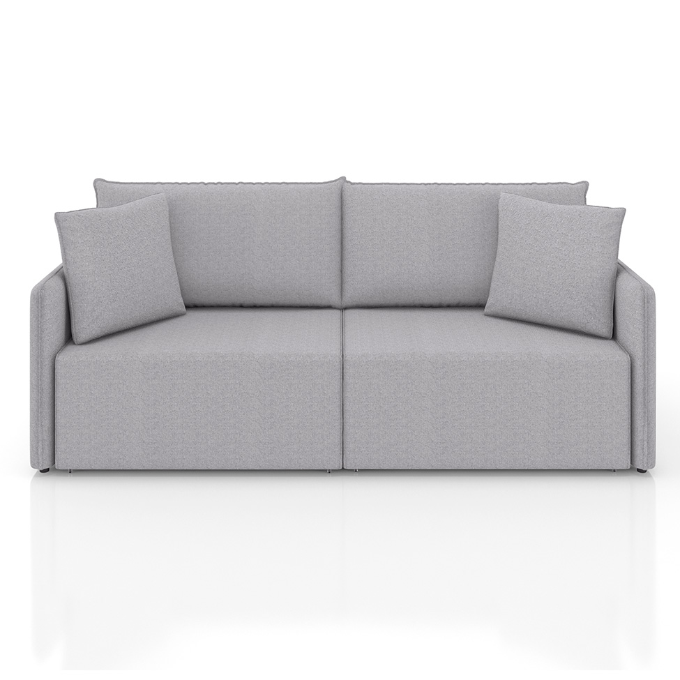 Sofá 3 Lugares Retrátil e Reclinável Malta Linho Prata 180 cm