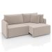 Sofá 3 Lugares Retrátil e Reclinável Malta Veludo Creme 180 cm