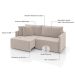 Sofá 3 Lugares Retrátil e Reclinável Malta Veludo Creme 180 cm
