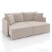 Sofá 3 Lugares Retrátil e Reclinável Malta Veludo Creme 180 cm
