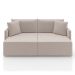 Sofá 3 Lugares Retrátil e Reclinável Malta Veludo Creme 180 cm