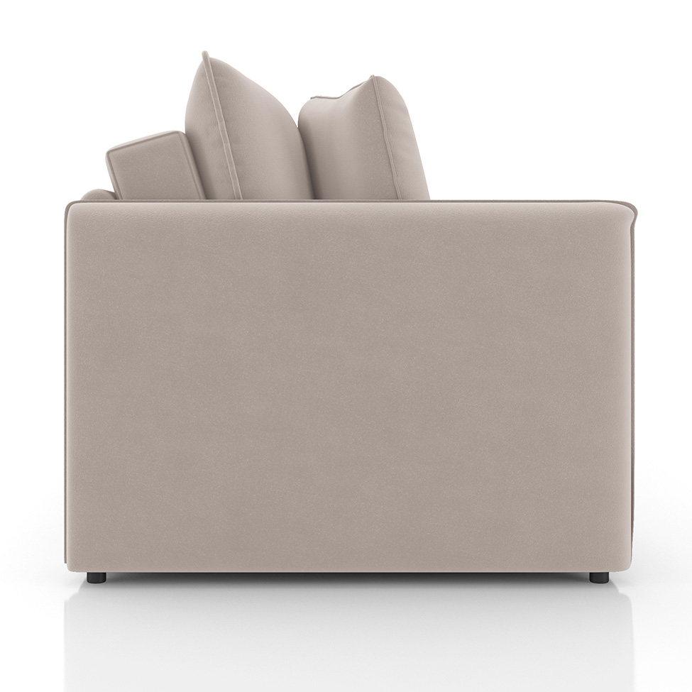 Sofá 3 Lugares Retrátil e Reclinável Malta Veludo Creme 180 cm