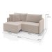 Sofá 3 Lugares Retrátil e Reclinável Malta Veludo Creme 240 cm