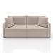 Sofá 3 Lugares Retrátil e Reclinável Malta Veludo Creme 240 cm