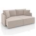 Sofá 3 Lugares Retrátil e Reclinável Malta Veludo Creme 240 cm