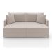 Sofá 3 Lugares Retrátil e Reclinável Malta Veludo Creme 240 cm