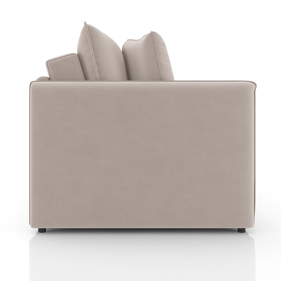 Sofá 3 Lugares Retrátil e Reclinável Malta Veludo Creme 240 cm
