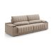 Sofá 3 Lugares Retrátil e Reclinável Murano com Porta-Copos Velosuede Capuccino 200 cm