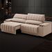 Sofá 3 Lugares Retrátil e Reclinável Murano com Porta-Copos Velosuede Capuccino 200 cm