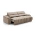 Sofá 3 Lugares Retrátil e Reclinável Murano com Porta-Copos Velosuede Capuccino 200 cm