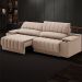 Sofá 3 Lugares Retrátil e Reclinável Murano com Porta-Copos Velosuede Capuccino 230 cm