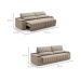 Sofá 3 Lugares Retrátil e Reclinável Murano com Porta-Copos Velosuede Capuccino 230 cm